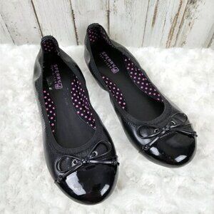 Sperry Elise Bow Ballet Flats Black Size 4